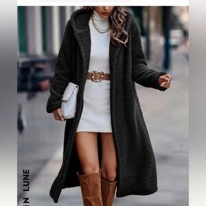 Teddy SHEIN black long coat